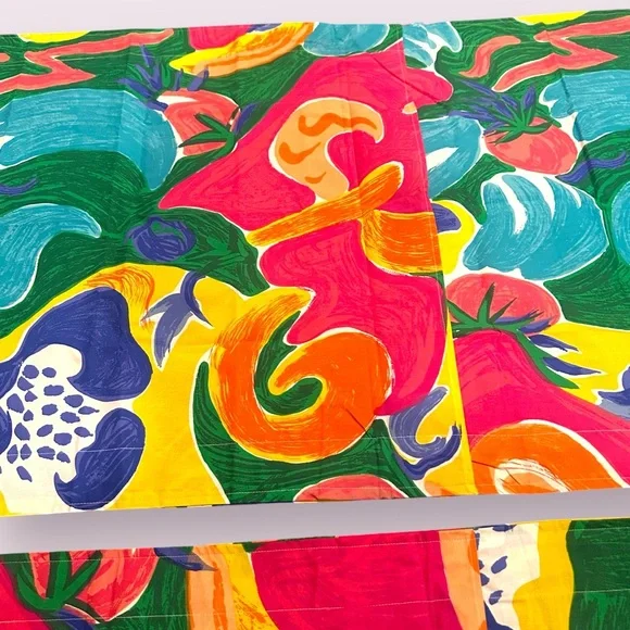 Vintage Ralph Lauren Set Of Two Pillowcases Costa Paradiso Tropical - Picture 8 of 10